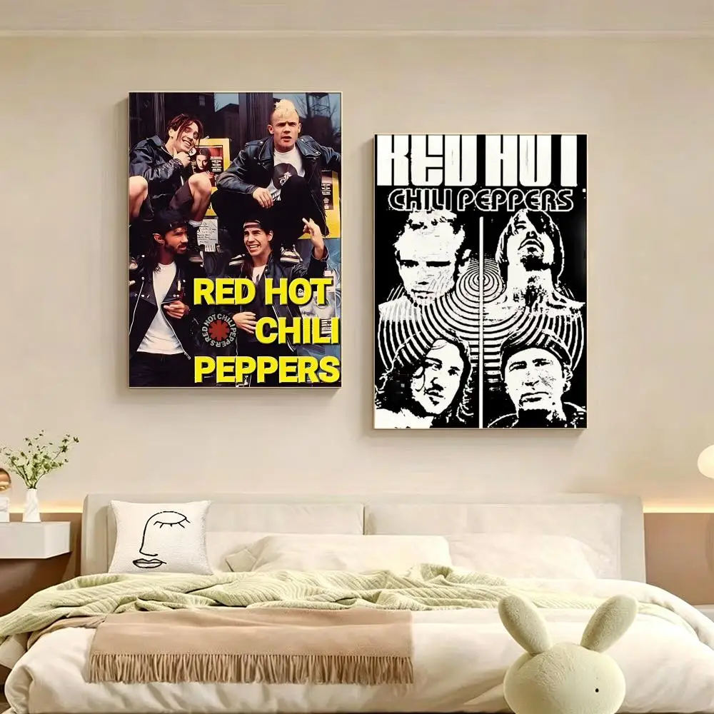 Band Red Hot Chili Peppers Poster Poster Multiple Sizes  frameless Creamy Style Wall Art Home Decor For Living Room Bedroom gift