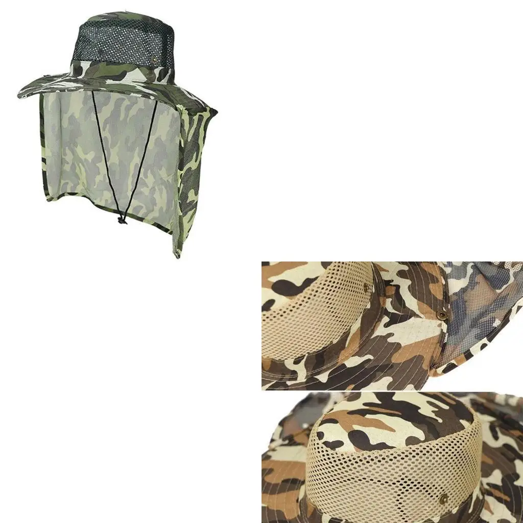 

Breathable Fisherman Caps Sunproof Neckcover Mesh Hat for Outdoor Cycling Fishing