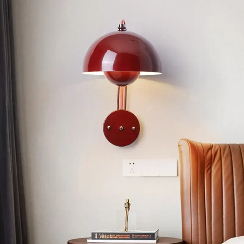 Nordic LED Bud Wall Lamp Minimalist Multicolor Iron Wall Sconce for Study Living Room Bedroom Bedside Home Decor Lights Fixtures image 2