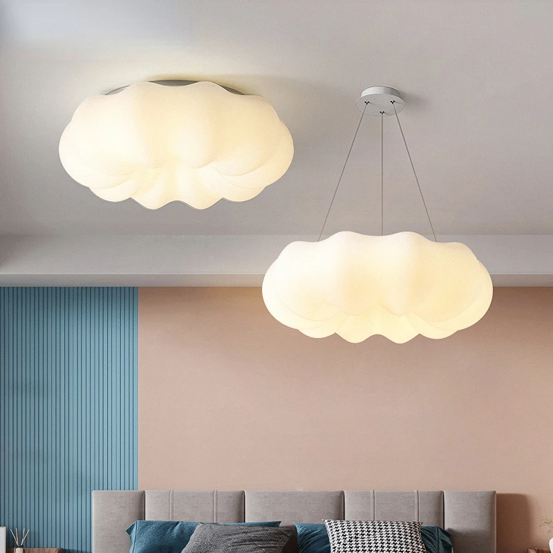 

Modern Cloud Chandelier Light Restaurant Living Room Creative Pumpkin Lamp Nordic Children's Room Pendant Lamp White Dimmable