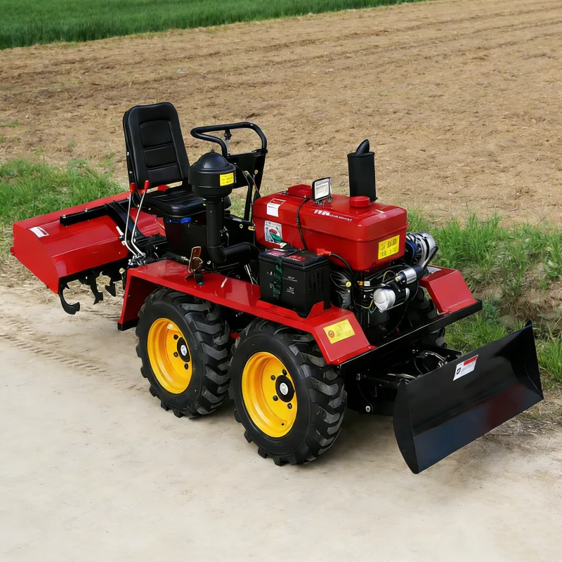 Customized 15-30HP Tractor, Mini Cultivator, Multifunctional Wheeled Tractor, Bulldozer Equipment,Agricultural Machinery