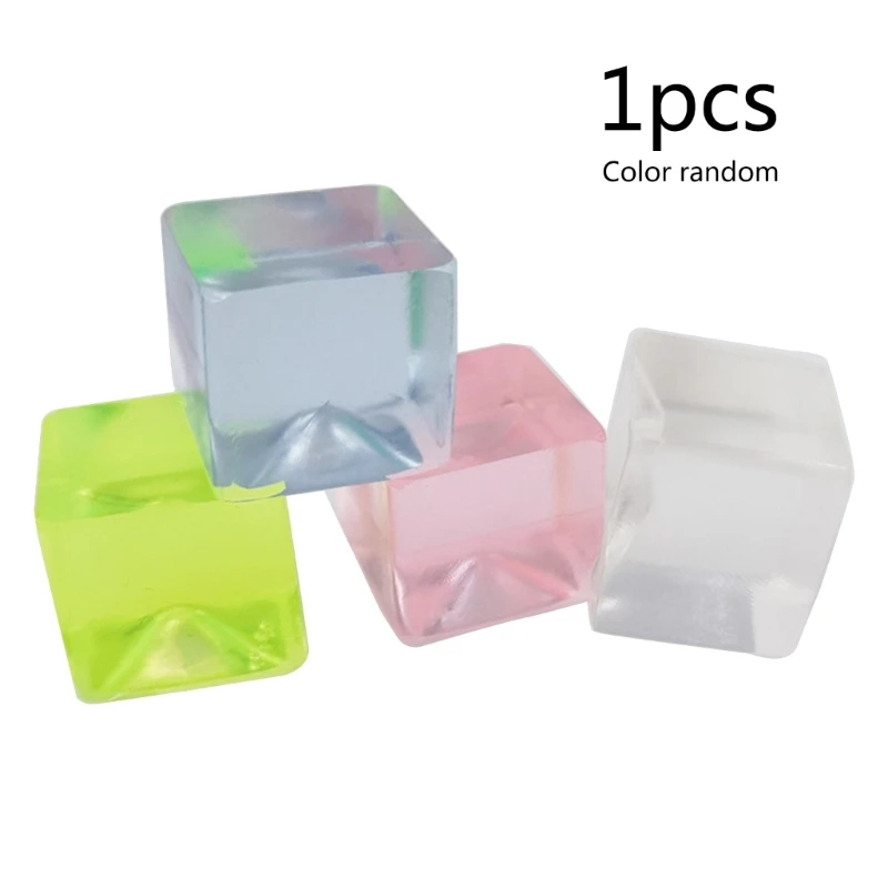 

Q0KB Hand Squeeze Ice Cube Toy for Decompressing Soft TPR Pinch Toy AntiStress MochiToy Stress Reliever Kids Rewards