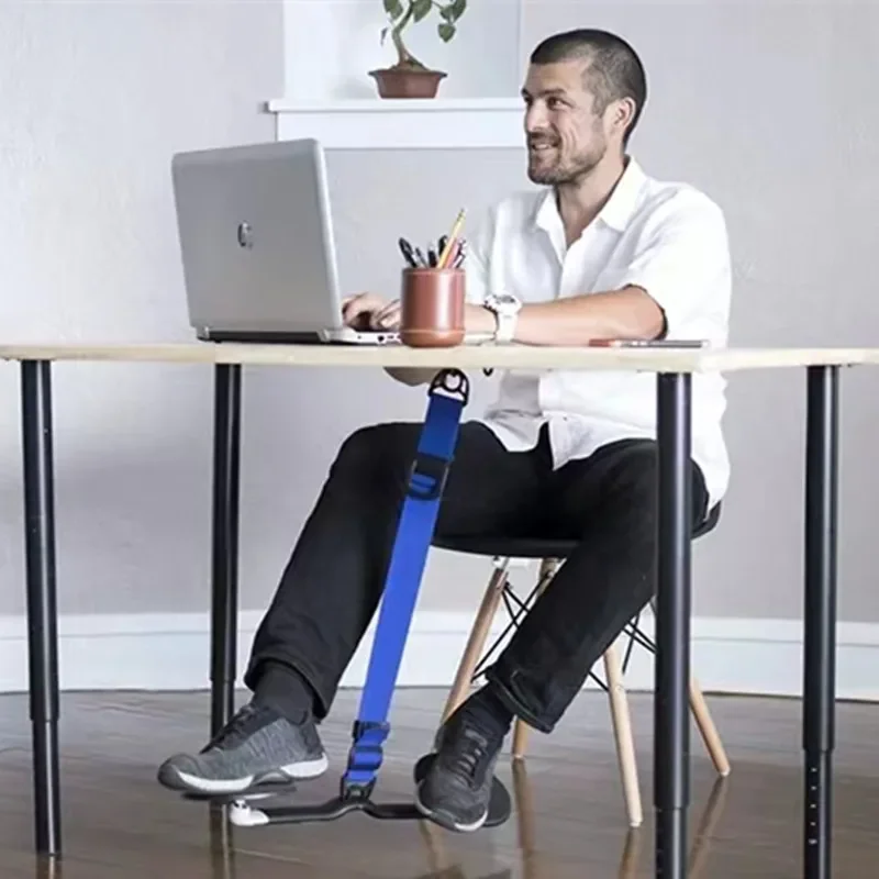 Office Sedentary Step Stool Station: Anti-cross Legs Adjustable Foot Rest Exercise Swing Footstool for Under Desk Use