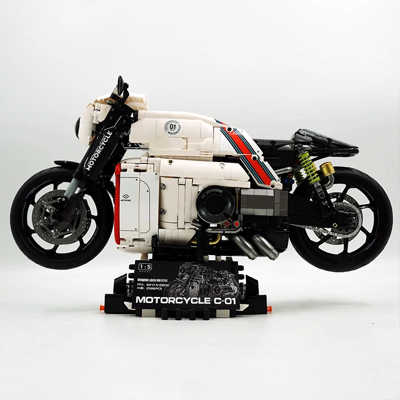 Blocs de construction de Robot Lotus C-01 60520 modèle de moto 2 en 1, assemblage technique de moto 1:5, jouet de bricolage pour enfants, cadeaux de noël