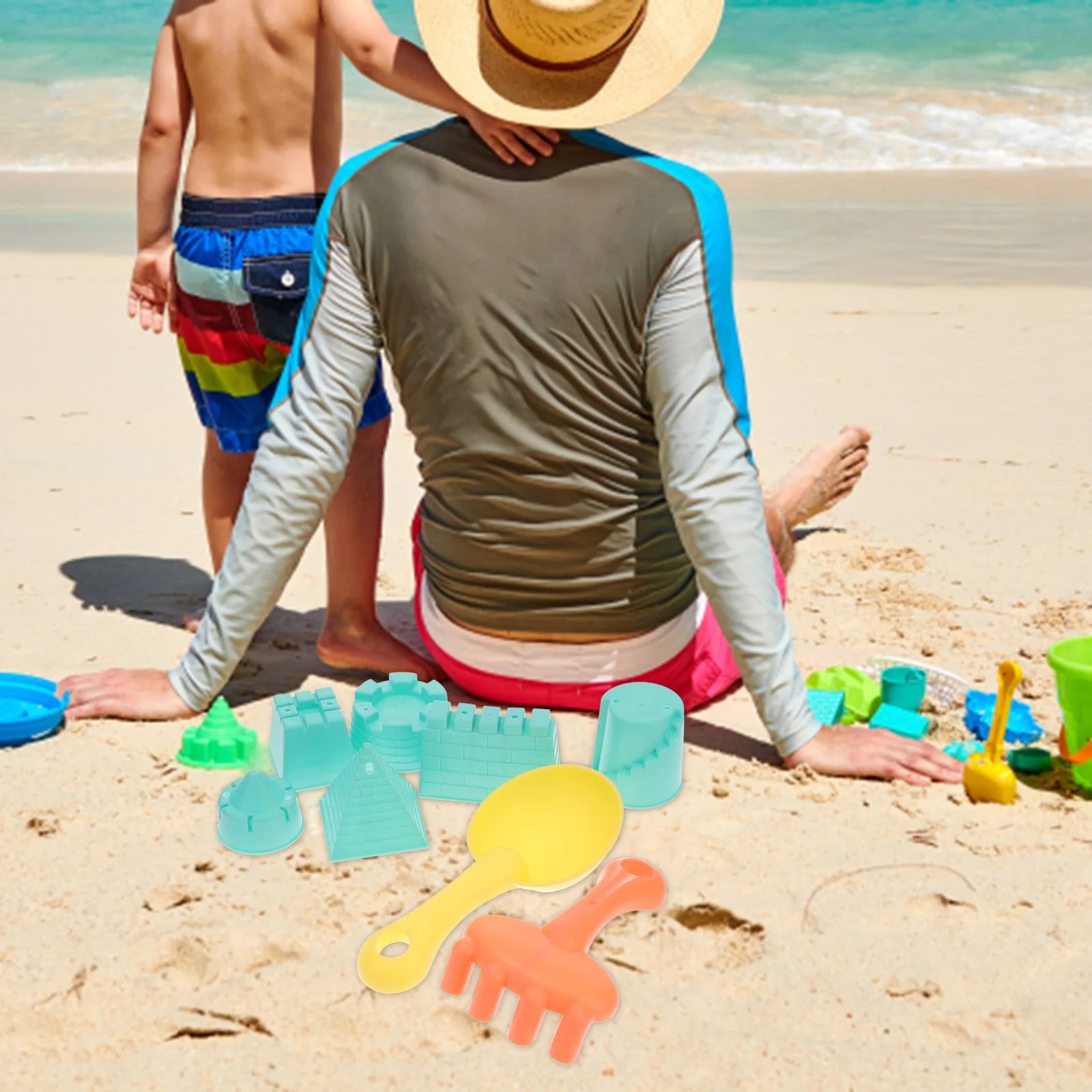 1Set Summer Beach Sand Game Set for Making Play Tools Portable Outdoor Activity Set for Toddlers Hand Coordination