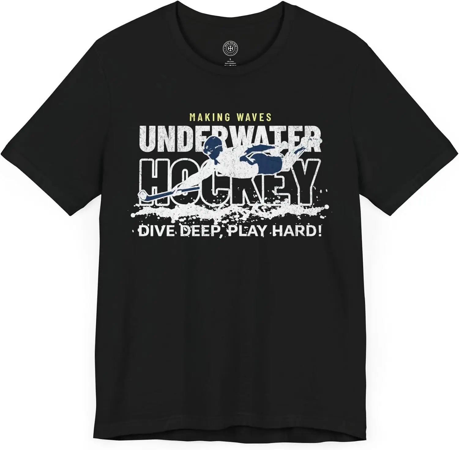 Underwater Hockey T-Shirt - Dive Deep, Play Hard! Unisex Shirt for Men and Women