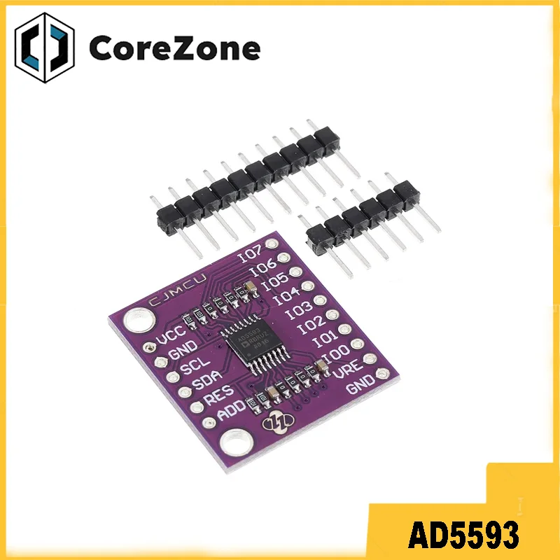 AD5593 Converter ADC/DAC Configurable 12-Bit Analog-to-Digital 8-Channel Converter Board Module