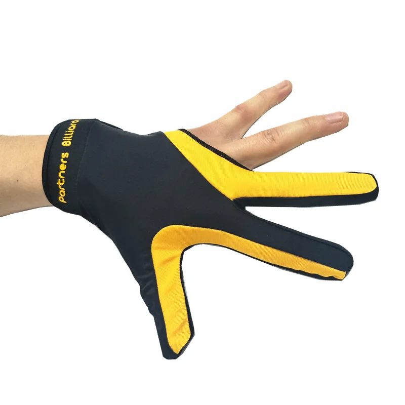 Black Yellow High Quality Snooker Sport Player Billiards Glove Products