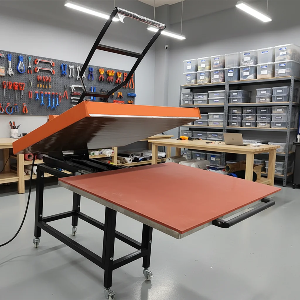 MK-A 8010 Manual 80x100cm 31X39 Inch Large Sublimation Heat Press Machine High Efficiency Garment Fabric Textile