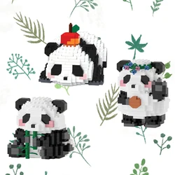 Knew Built Panda Micro Mini Building Blocks Adorable Playmate Toys Five Lovely Shapes Charming Apple and Bamboo Perfect Playmate