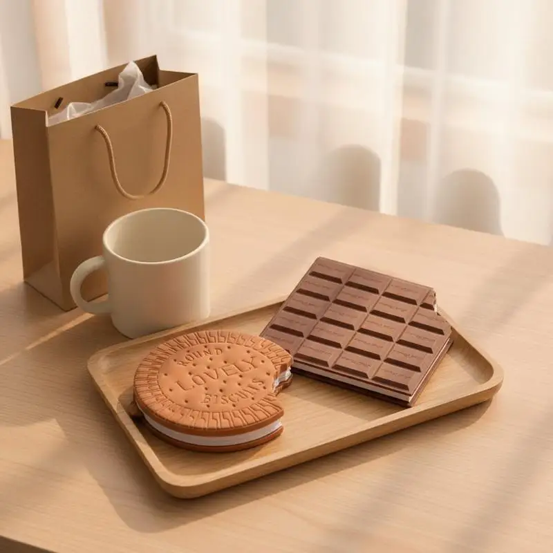 1Pcs Students Cartoon Cute Tearable Handwritten Memo Pads Cover Notepad Creative Chocolate Cookies Shape Note Book