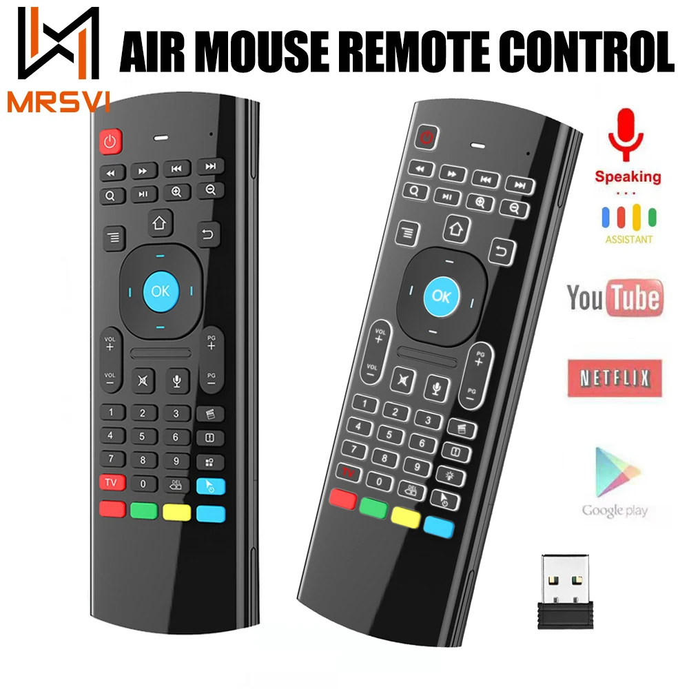 2.4GHz bezprzewodowy MX3 Air Mouse Mini klawiatura głos podświetlany pilot zdalnego sterowania IR do nauki zdalne sterowanie dla TV Box z androidem