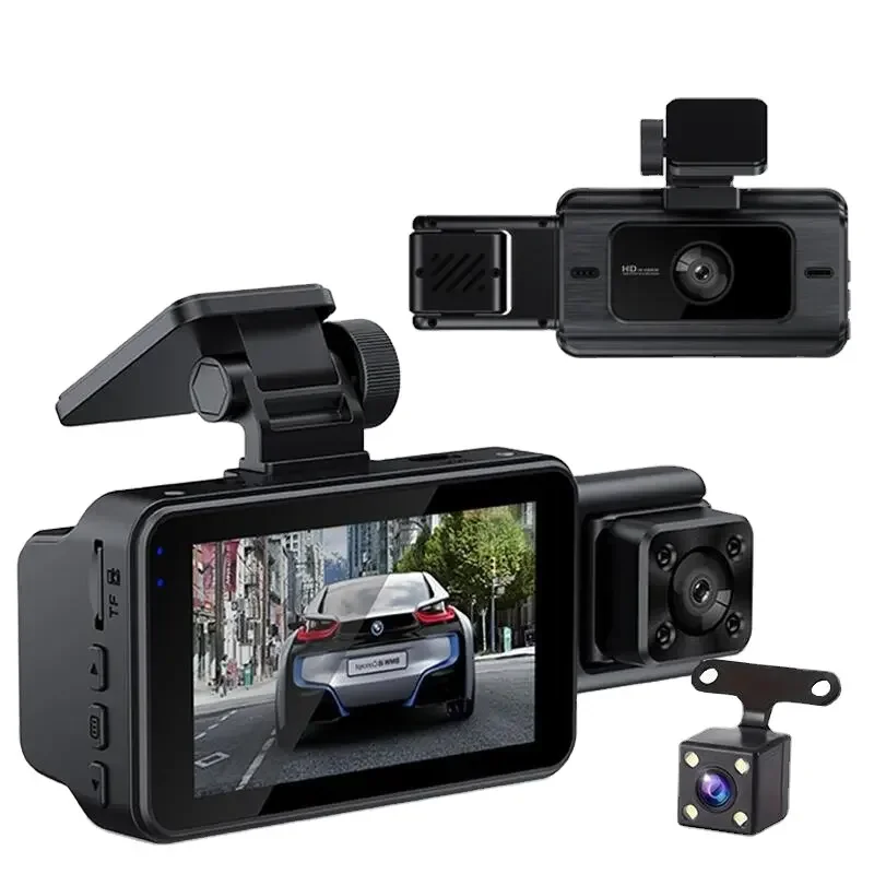 

Hot Selling 3 Channel Dashcam 360 Front And Rear HD Wide Angle Night Vision Car Recorder