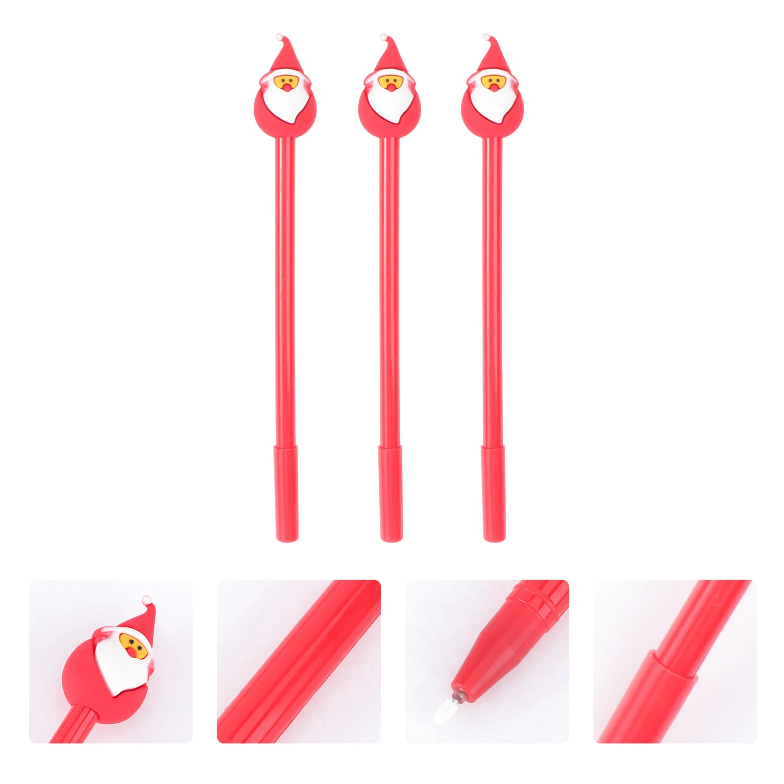 

3 Pcs Signing Pen Christmas Students Stationery Santa Claus Writing Pens School Office Supplies Black Presents