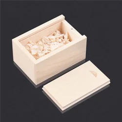 1Pcs Natural Maple Wooden Storage Box with Slide Top Wood Jewelry Organizer Case Container for Home Decoration Crafts Project