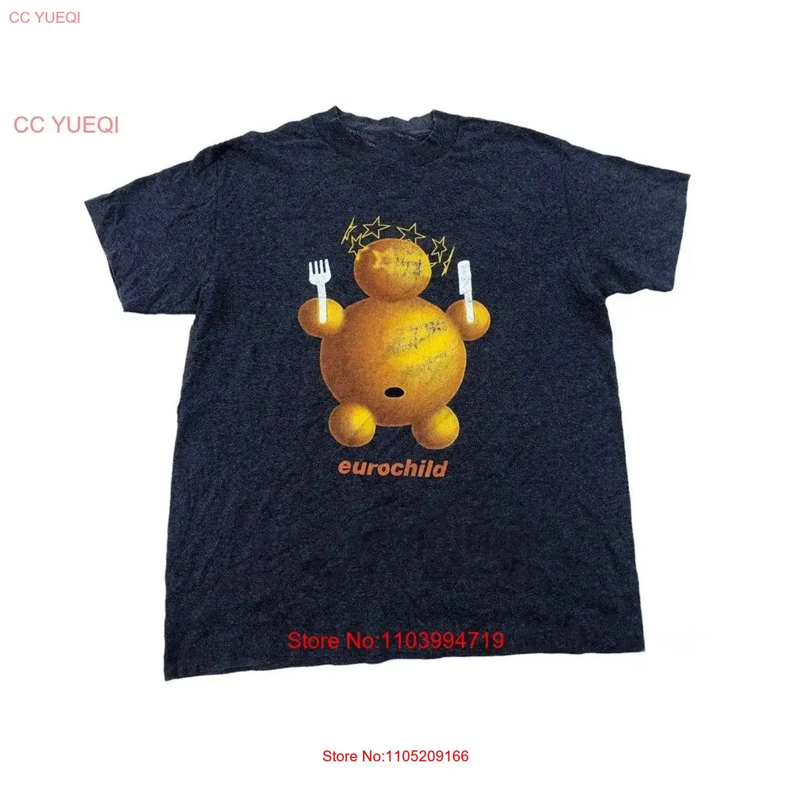 ضخمة هجوم EUROCHILD ألبوم لمحبي جميع حجم S إلى 5XL أسود تي شيرت خمر غسلها رداء علوي غير رسمي للارتداء اليومي تنفس