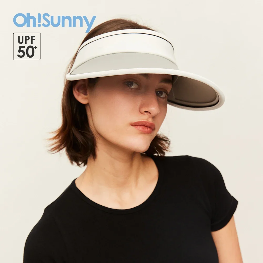 

OhSunny Sun Visor Caps Summer Protection Anti-UV Sunhats UPF50+ Sunscreen Unisex Casual Panama Feminino Cycling Hat