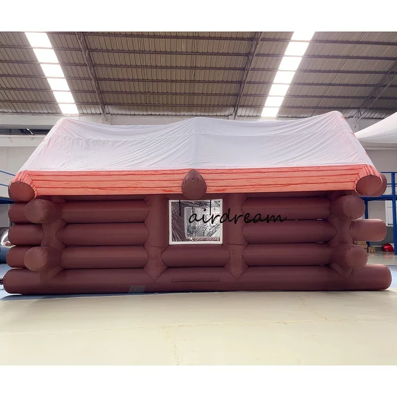 Large Inflatable Pub Bar tent Wooden house Air Wine tent Party Drinking Exhibition Houses with blower Garden Decor