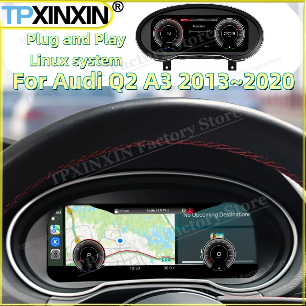 Carplay Android Auto Support For Audi Q2 A3 2013~2020 LCD Dashboard Multifunction Car Interior Refit Accessories Auto Gauge