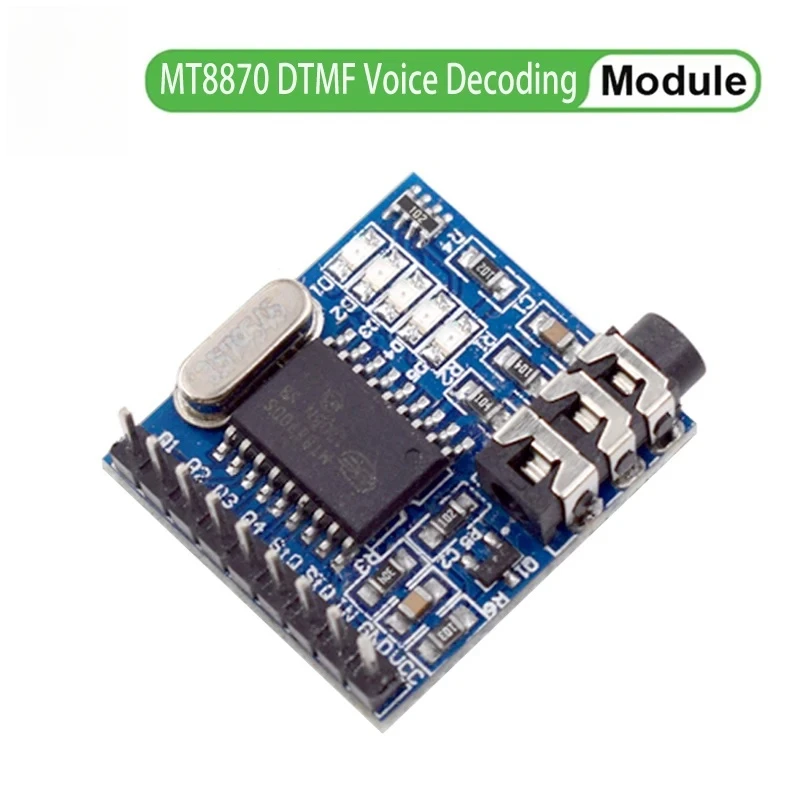 Модуль декодирования голоса MT8870 DTMF, телефонный модуль, модуль декодирования речи, голосовая плата, модуль с LED-индикаторами и контактами Модуль декодирования голоса MT8870 DTMF, телефонный модуль, модуль декодирования речи, голосовая плата, модуль с LED-индикаторами и контактами
