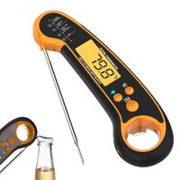 Digital Food Thermometer Waterproof Instant Read Auto Power On/OFF Foldable Probe Kitchen Thermometer With Backlight Magnet