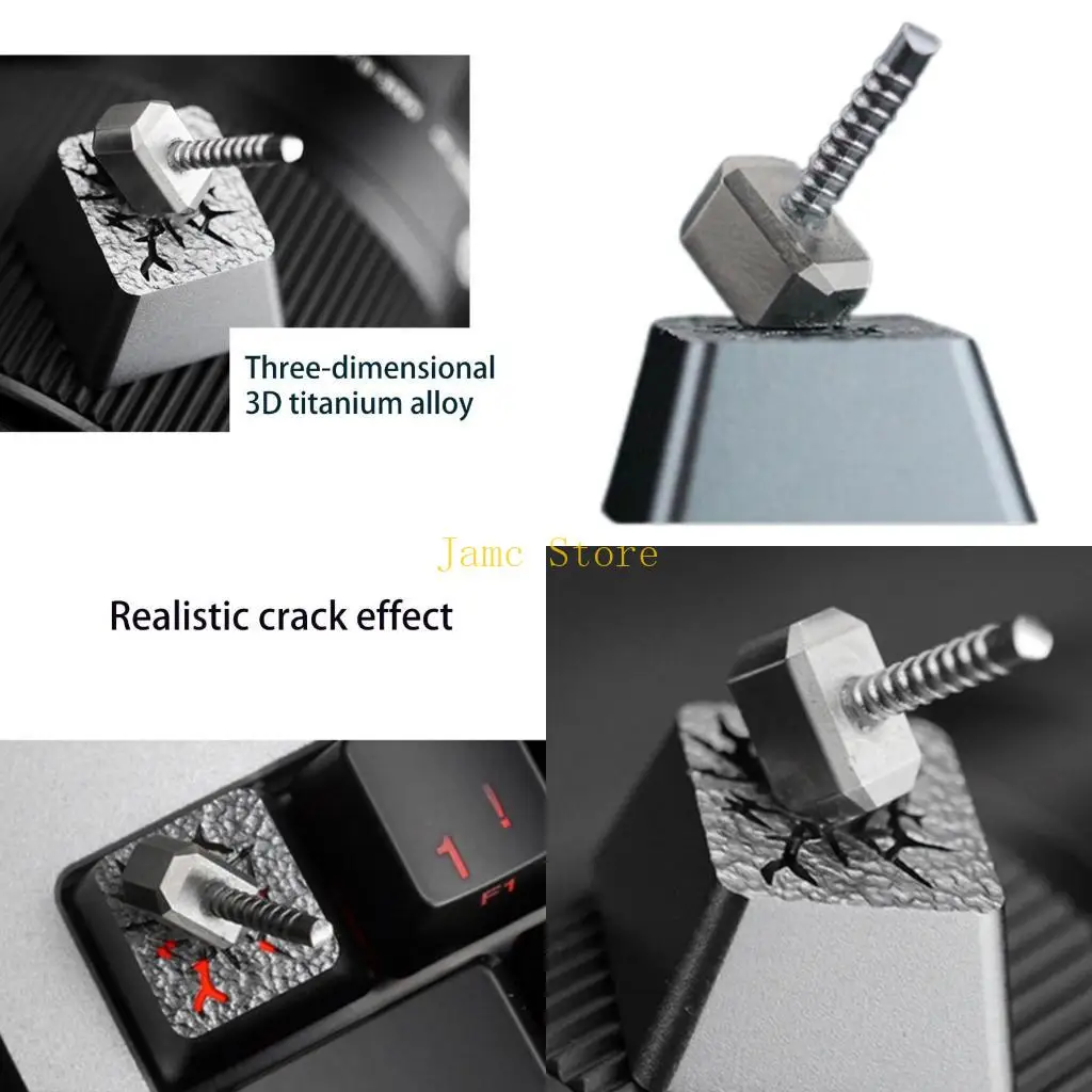 

LX0B Three-dimensional Personality Keyboard Keycap HolyOOPS Keycap Gift for Children
