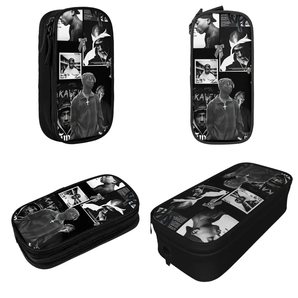 

Tupacs Pencil Case Hip Hop Music Pencilcases Pen for Student Large Storage Bags Office Zipper Stationery