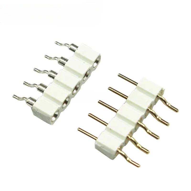 10/100pcs 2.54mm 2P/3P/4P/5P/8P Right Angle SMT Round Single Row 0.1