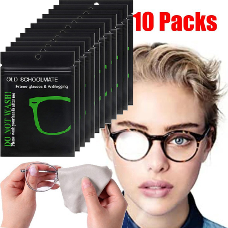  10pcs Anti-fog Suede Glasses Cloth Reusable Microfiber Anti-fog Glasses Cloth Glasses Lens Anti-fog Mobile Phone Cleaning Wipes 