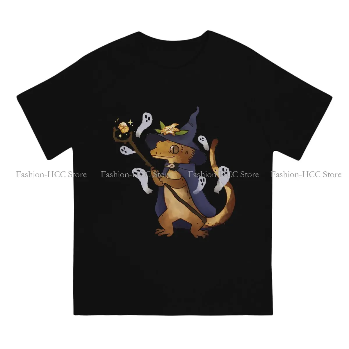 Crested Bugsly Fashion Polyester TShirts Gecko Lover Male Style Streetwear T Shirt O Neck