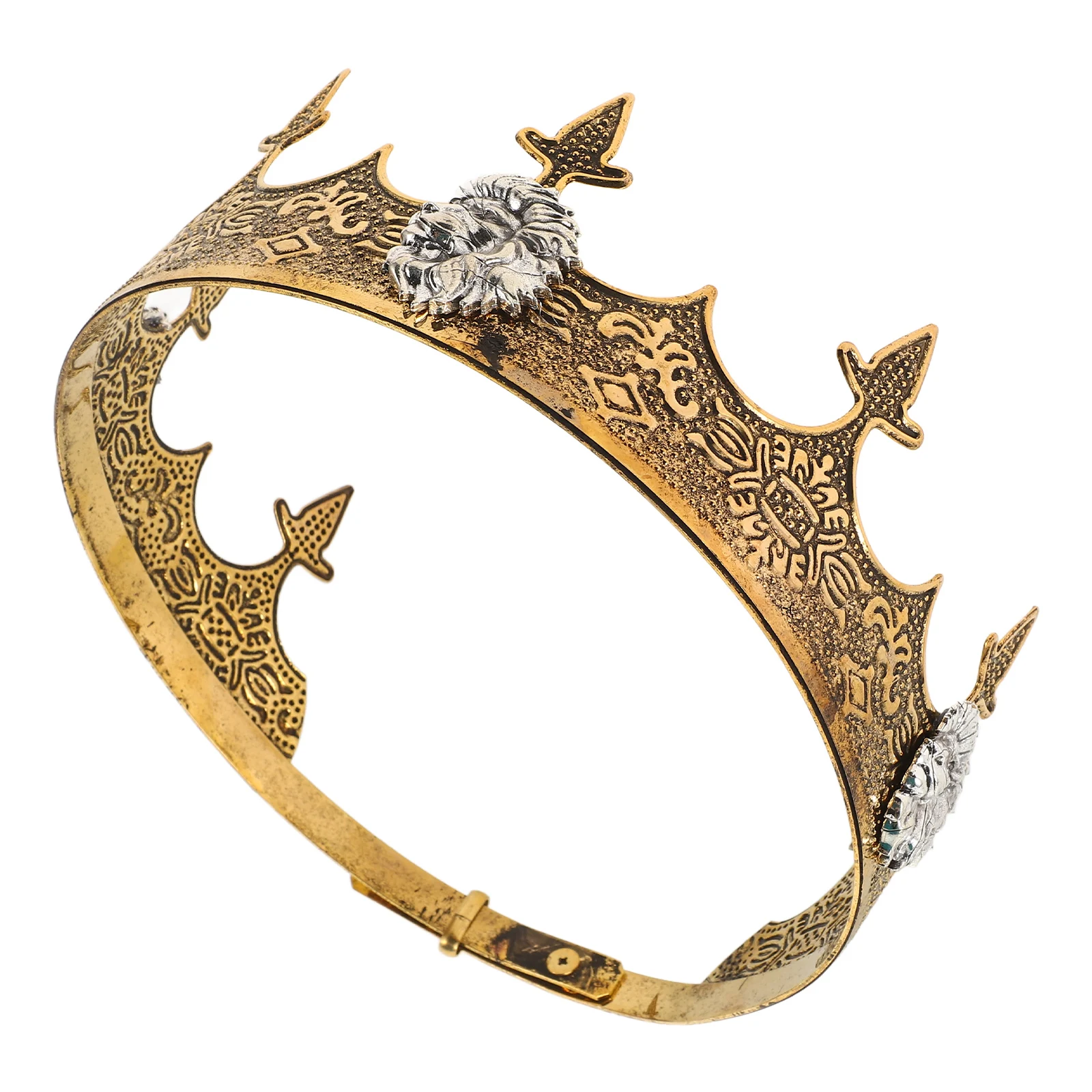

Adjustable Alloy Medieval Vintage Royal Crown for Men King Costume Party Wedding Props Elegant Birthday Tiara Headwear Prince