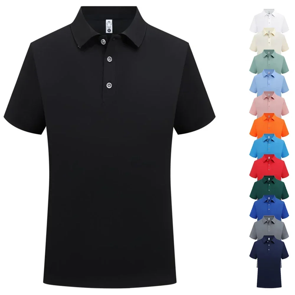 

Mens Summer Short Sleeve Polo T Shirts Bulk Pack Wholesale Breathable Quick Dry Casual Sports Shirt Plain Golf Tee Active Top