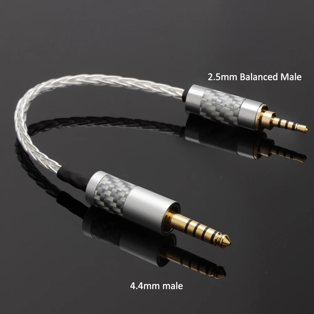 HiFi 6,5mm 4,4mm 3,5mm 2,5mm Adapterkabel für Gitarre Kopfhörerverstärker zu Lautsprecher Audio-Adapterkabel 7N OCC Versilbertes Kabel – Detail 4