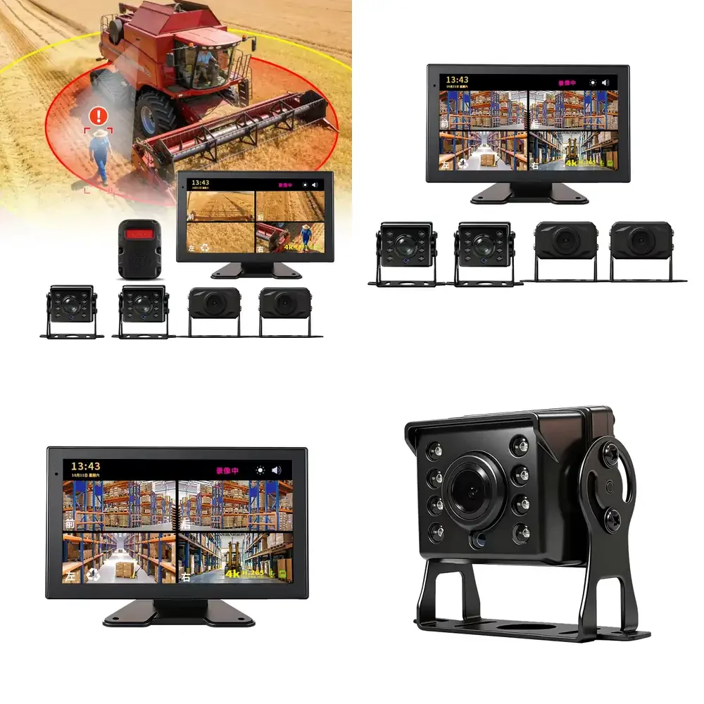 

Harvester AI Safety Waterproof 1280x720 LCD 4-Channel Blind Spot Detection BSD 9V-36V for Agricultural Machinery for