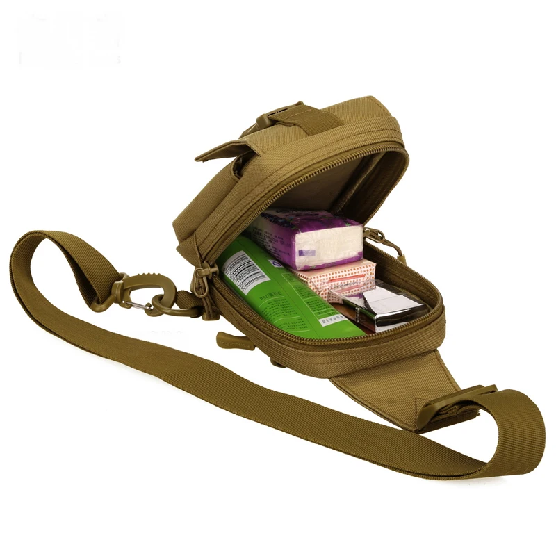 Tactical Chest Bag Military Trekking Pack EDC Sports Bag Shoulder Bag Crossbody Pack Assault Pouch for Hiking Cycling Campinga