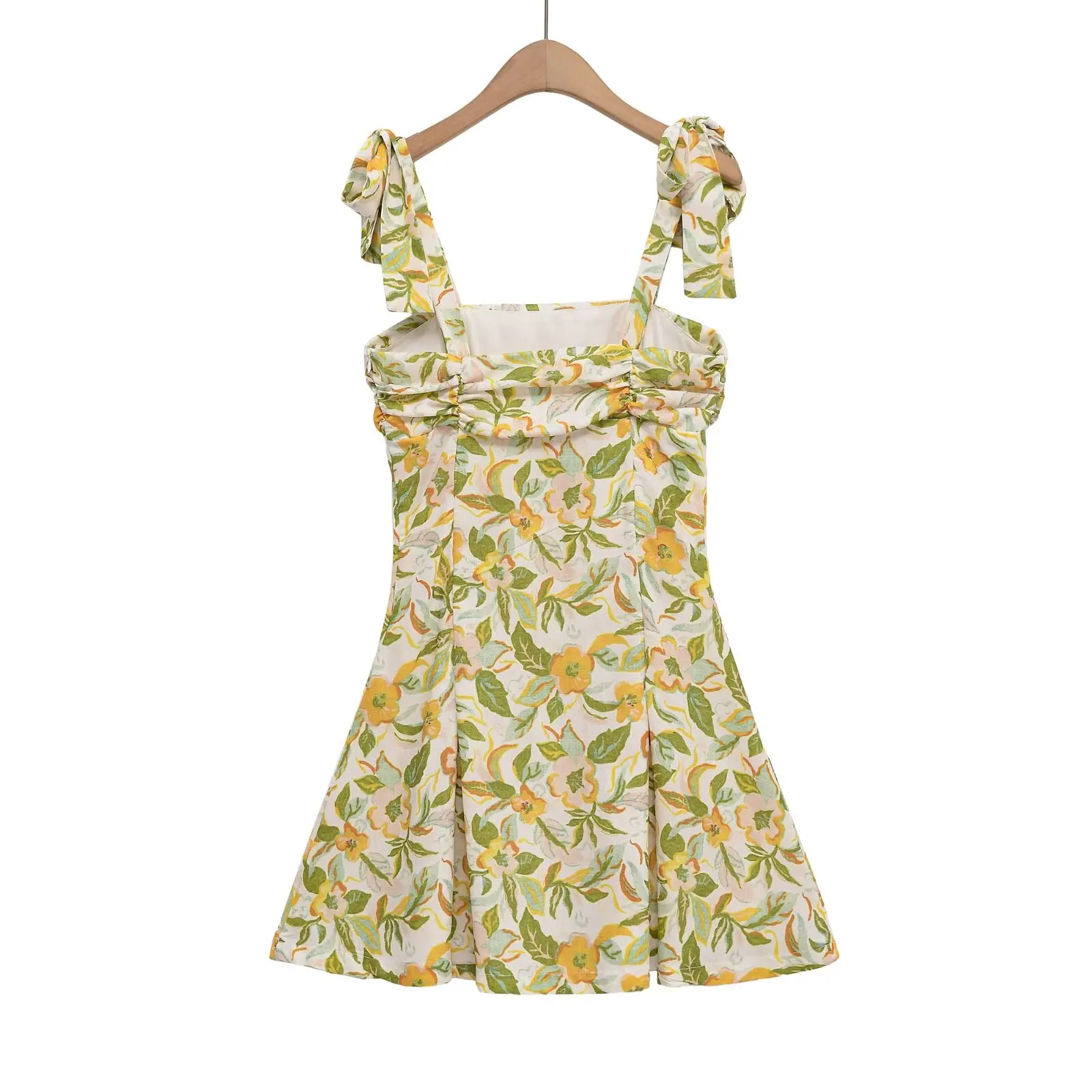 2025 nieuwe zomer dames casual mode eenvoudige comfortabele bedrukte mouwloze ronde hals meisjesstijl korte jurk