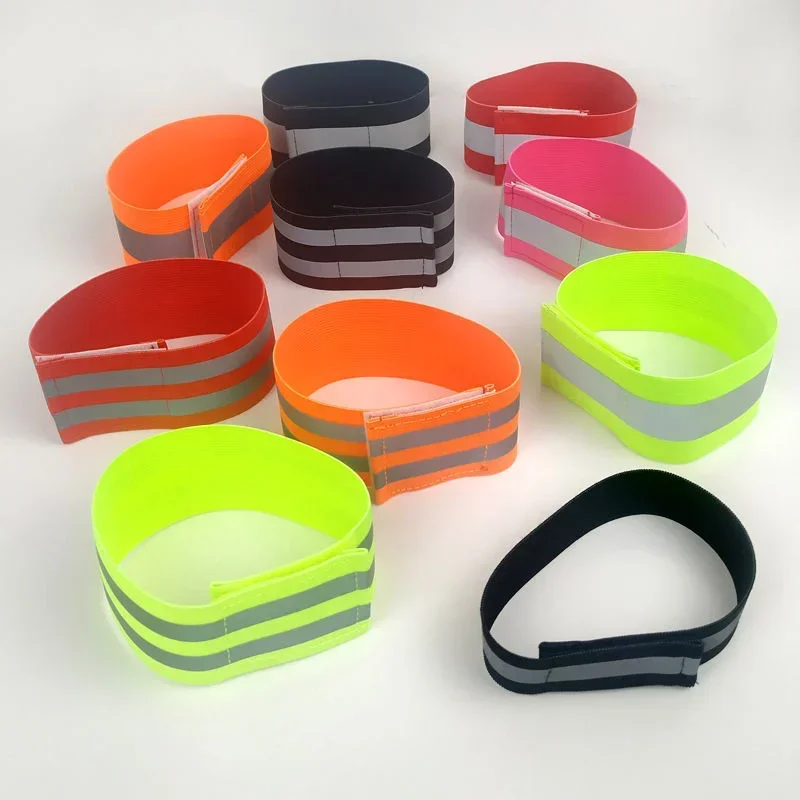 Reflective Bands For Arm Wrist Waist Ankle High Visible Gear For Night Walking Cycling Running Elastic Safety Reflective Belt