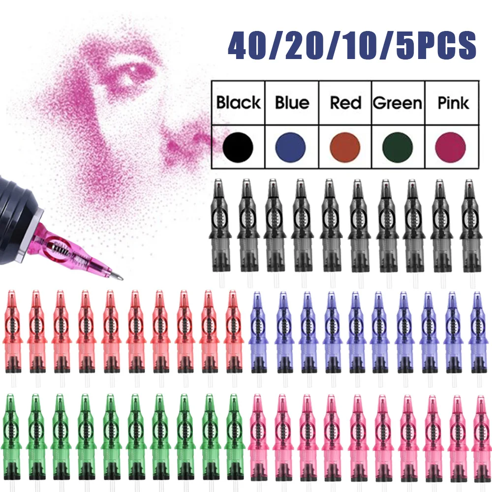 

40/20/10/5 шт. шариковая ручка для татуировки, игла для точечной работы, шариковая ручка, иглы для татуировки, практика рисования, сменная игла