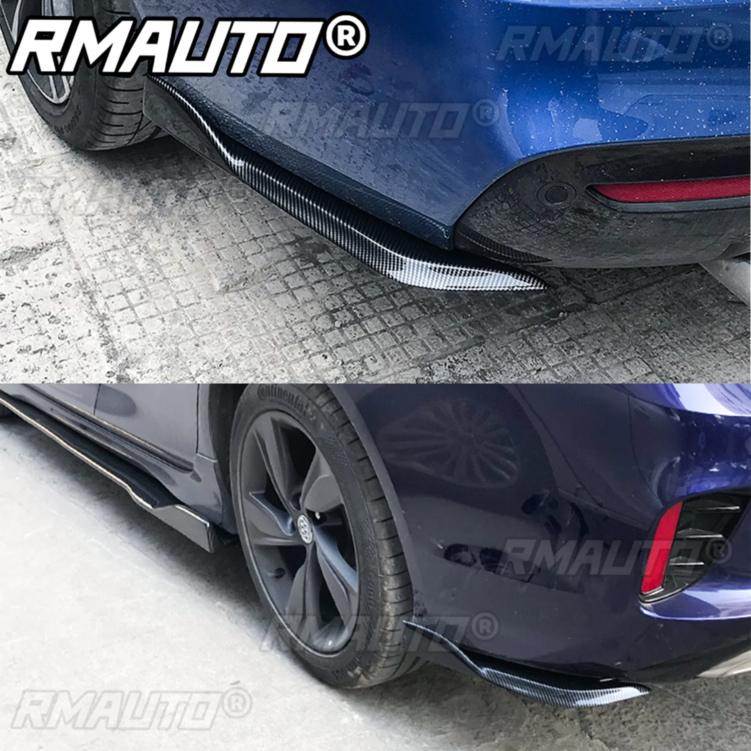 RMAUTO Universal Rear Bumper Lip Spoiler Diffuser Splitter Apron Guard for BMW for Honda for Audi for Nissan for Mazda for KIA
