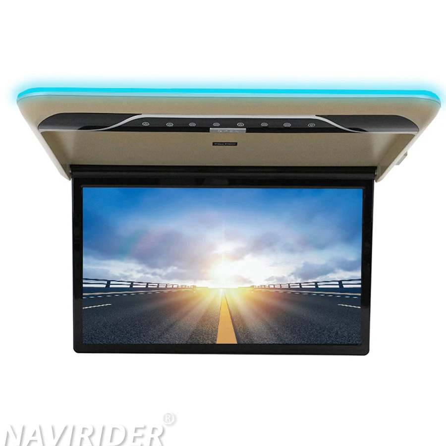 22Inch Android 13 For Maxus V90 RV Vanlife Roof Ceiling Monitor Multimedia Video Player Universal Car Monitor WIFI USB HDMI FM