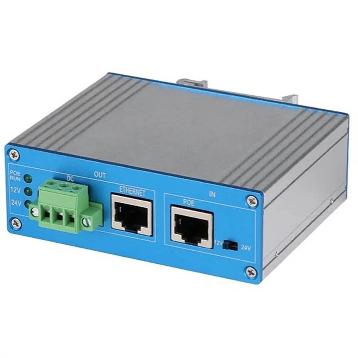 Industrial PoE Splitter 60W Gigabit BT POE to DC 12V/24V Power Output for IEEE802.3BT for Non-PoE Device Up to 100m