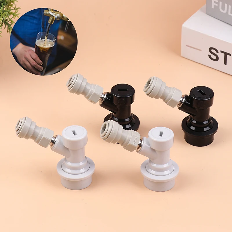 Beer Keg Connector Dispenser Ball Lock Disconnect Kit Gas/Liquid Connectors For 5/16 3/8 Hose Tube With Push-in Quick Joint