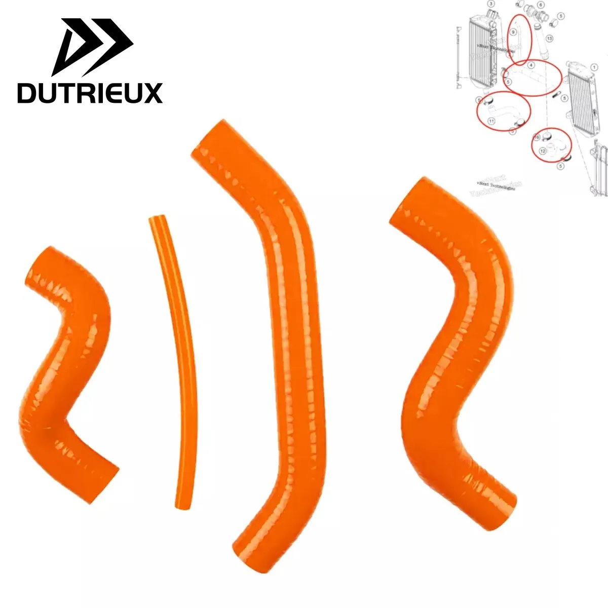 

Для KTM 450 SX-F SXF Husqvarna FC450 GAS GAS MC450F 2023 2024 силиконовый шланг охлаждающей жидкости