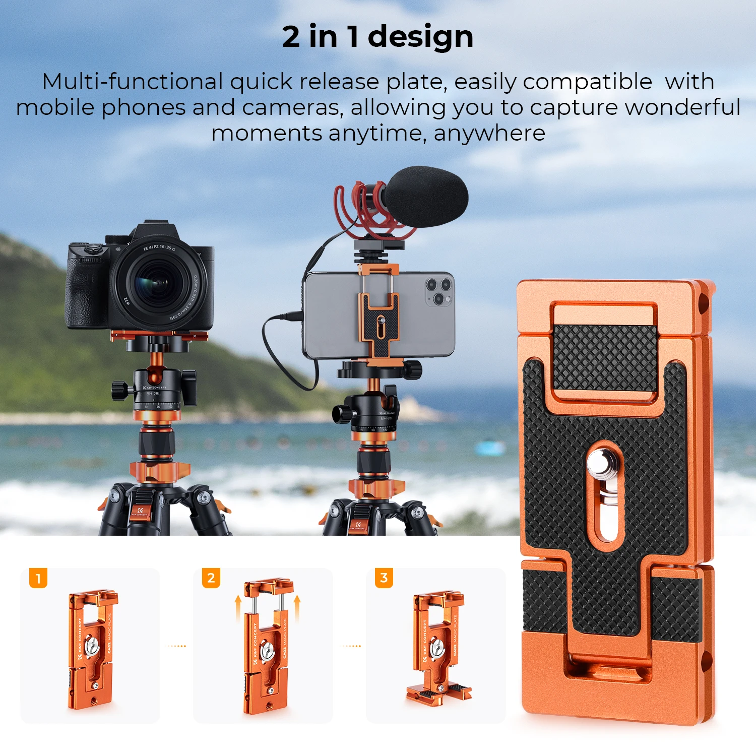 K&F CONCEPT Carbon Fiber Camer - огляд і ціна Camera Tripod Carbon