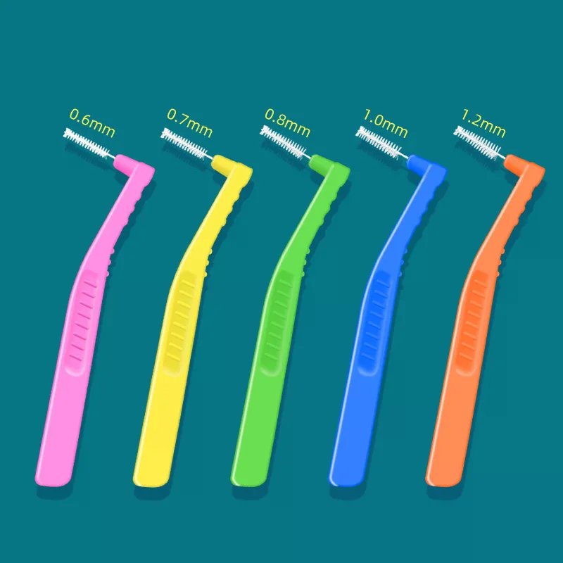 20Pcs L Type Angled Interdental Brush Gap Brush Short Handle Brushes For Braces Micro Soft Brush For Dental Brackets Cleaning