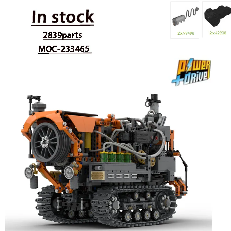 

MOC-233465 Новый стимпанк, гусеница, трактор, строительные блоки, модель 2839, деталиMOC, креативные строительные блоки для мальчиков и детей на день рождения, игрушка