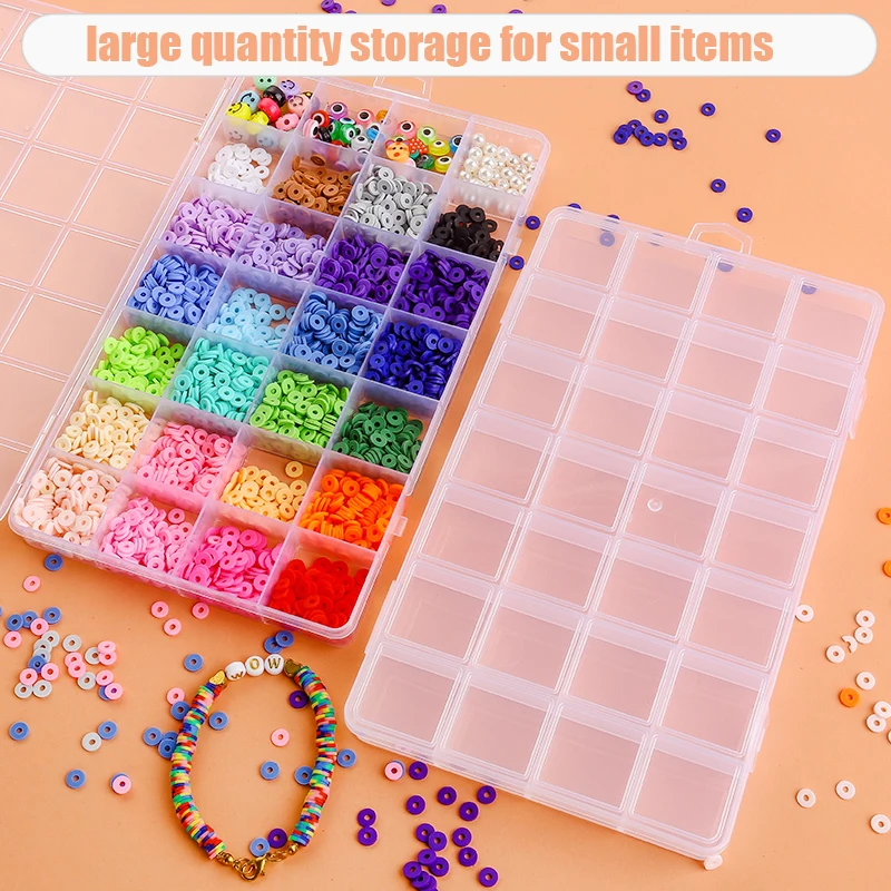 Transparent Storage Container Jewelry Box Clear Plastic Organizer Box Empty Earring Storage Organizer Display Case for Beads