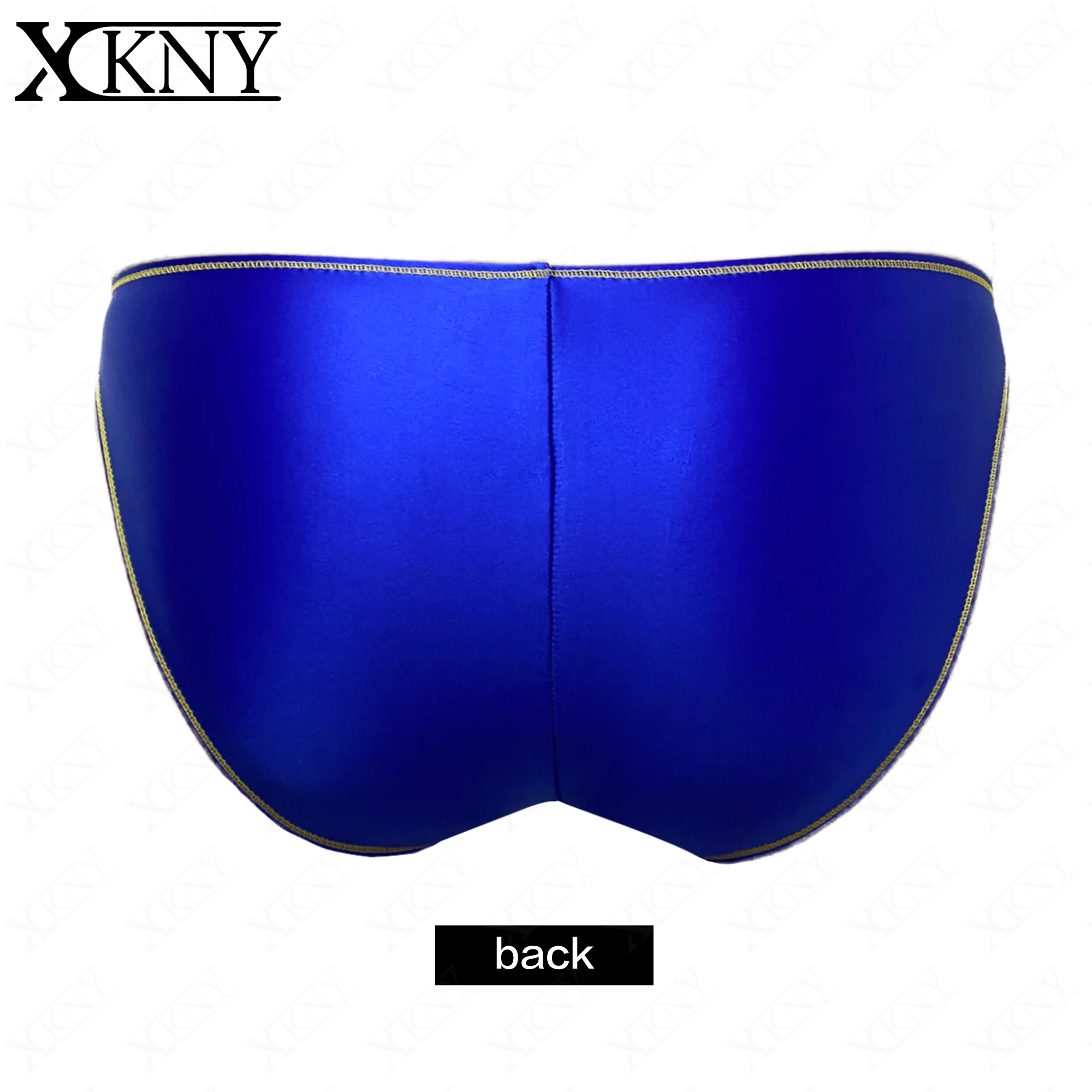 XCKNY larger waist men glossy underwear oil Contrasting edge breathable sports briefs Silk High elasticity briefs Mens bikini