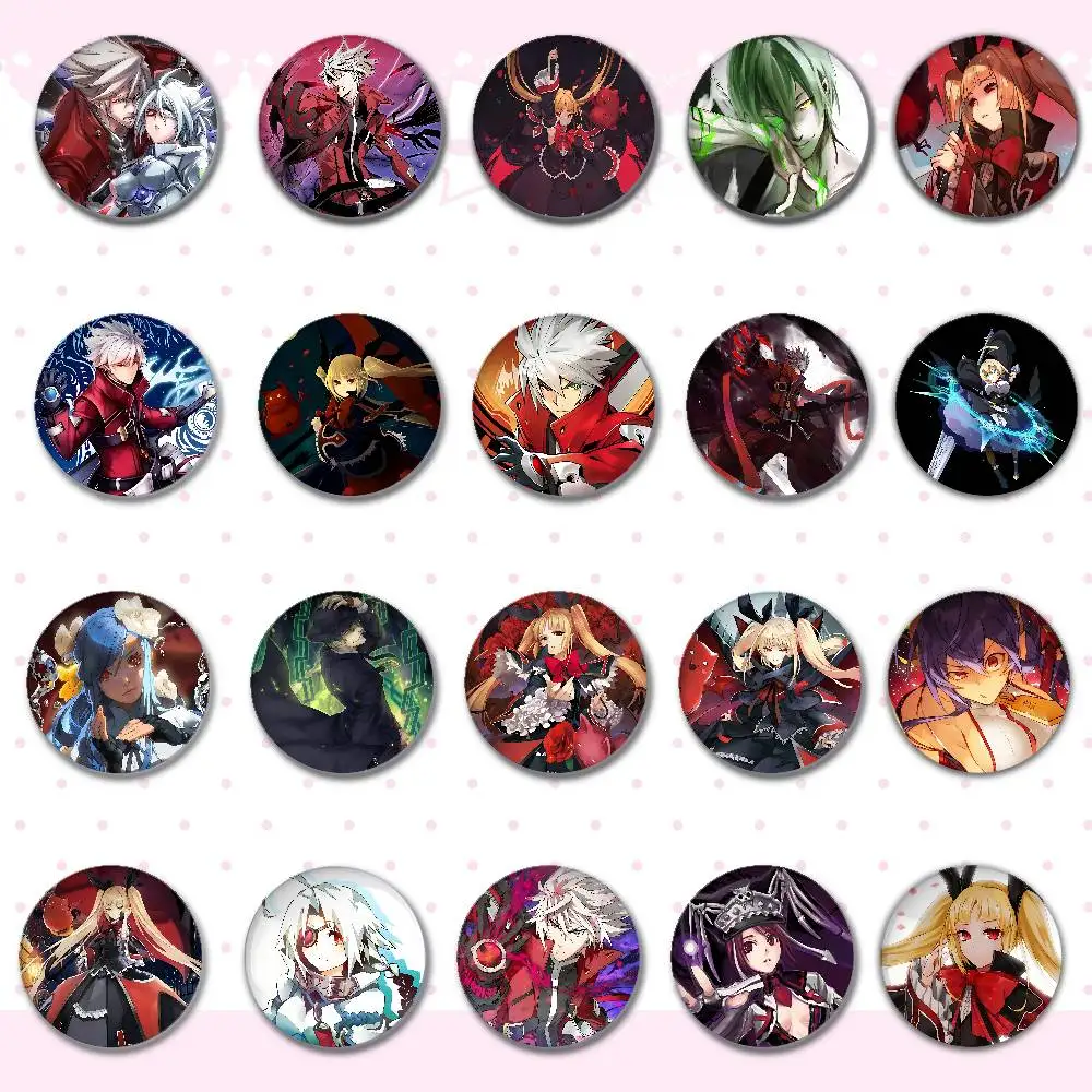 B-Blazblue Spiel Abzeichen Runde Brosche Niedliche Cartoon Idol Cosplay Abzeichen DIY Rucksack Kleidung Schmuck Pins