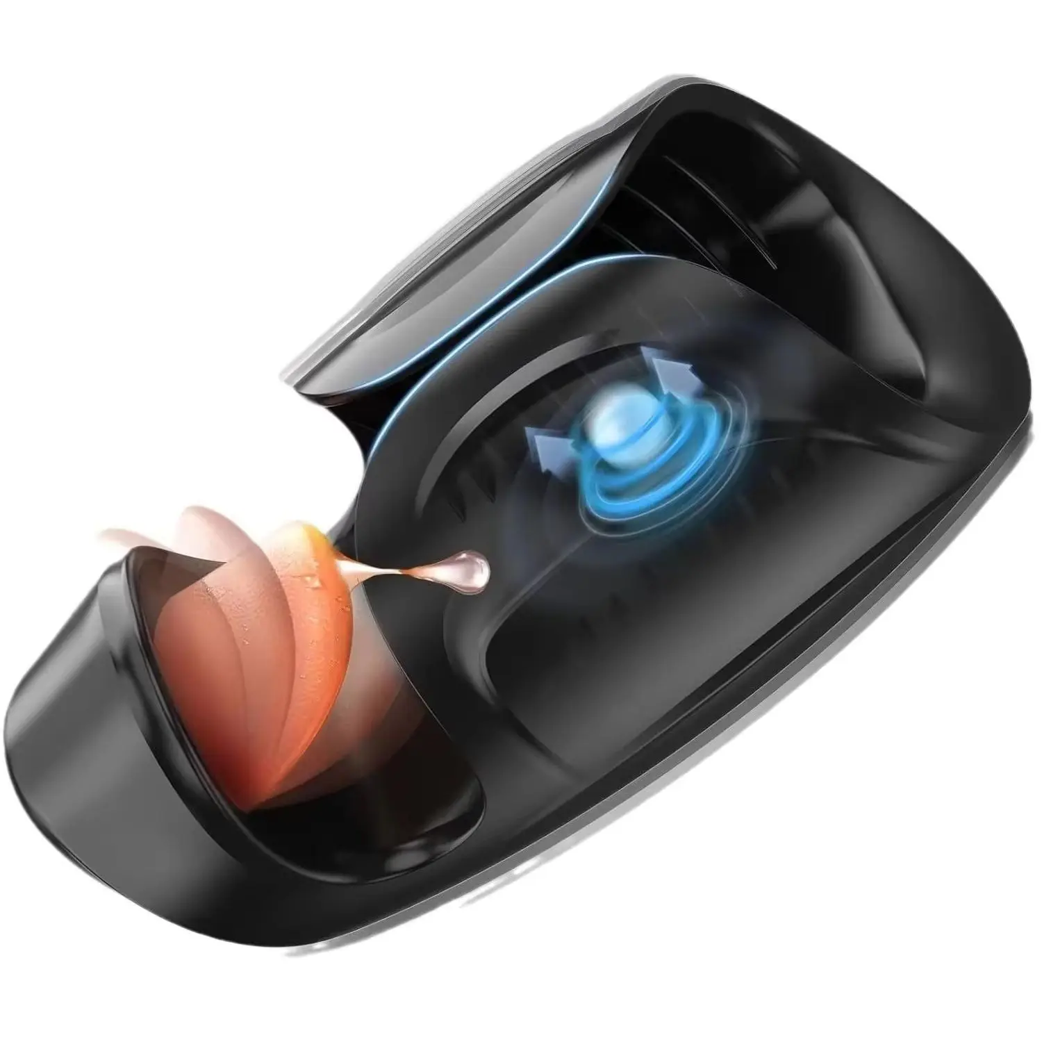 2 in 1 Male Masturbator Penis Training Vibrator Tongue Licking Tapping Stroker Glans Trainer Stimulator Adult Sex Toys for Men